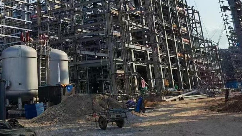 中海油PR6管廊框架细节视图