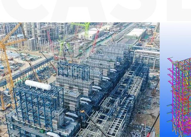 中油六建裂解炉施工现场