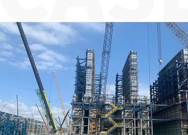 中油六建液体炉施工现场