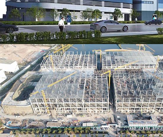 上海宝冶谢岗通用航空制造施工现场照片1