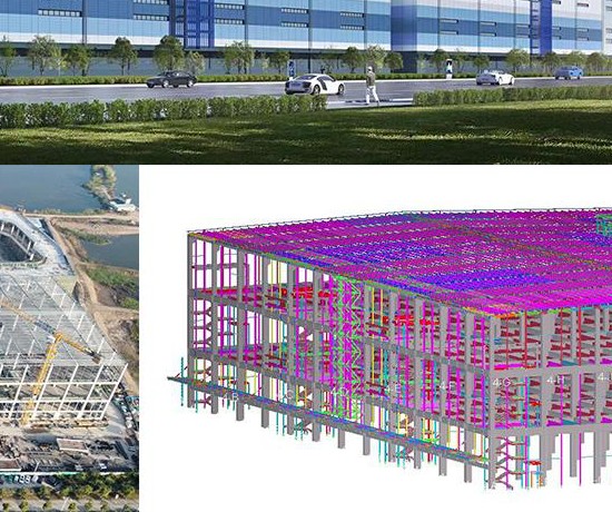 上海宝冶谢岗通用航空制造施工现场照片2